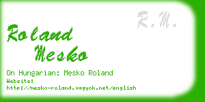 roland mesko business card